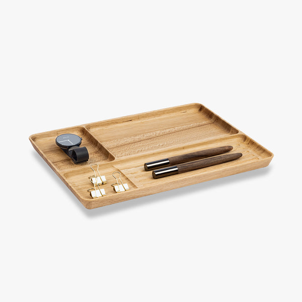 Wooden pen tray