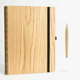 Notizbuch & Tintenroller aus Holz Bundle