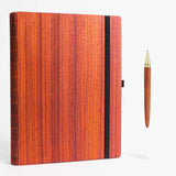 Notizbuch & Tintenroller aus Holz Bundle