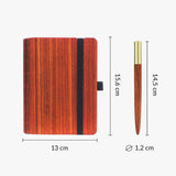 Wooden notebook & rollerball pen bundle