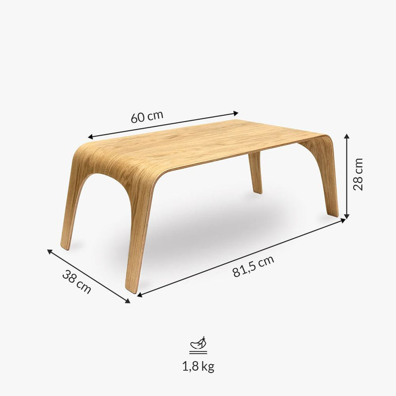 "Imperfect" wooden laptop table